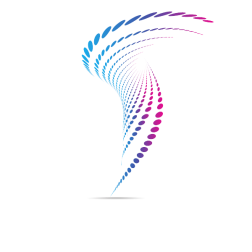 Halftone swirling design shape