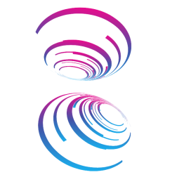 Abstract circles on white background