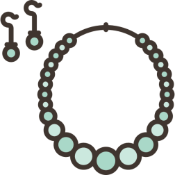 Pearl Necklace And Earrings