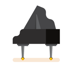 Grand piano musical instrument
