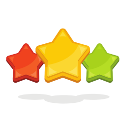 Colorful 3d glossy stars