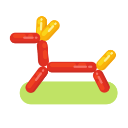 Dog made of balloons