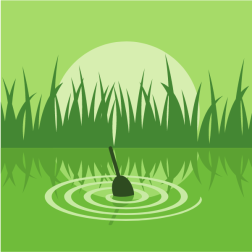 Fishing lure in the water