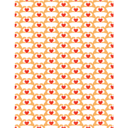 Heart hands seamless pattern