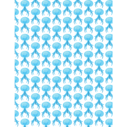 Jellyfish seamless pattern