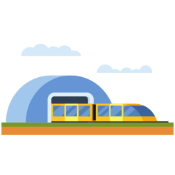 Train subway tunnel