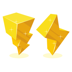 3d lightning symbol