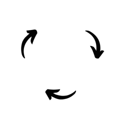 Three arrows cycle diagram