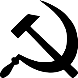 Hammer and sickle. Black logo