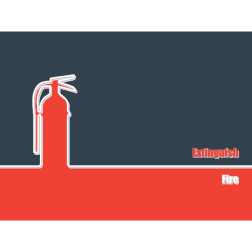Fire extinguisher symbol background