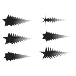Star shapes with trail
