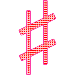Accidental sharp with heart pattern