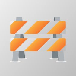 Road works barrier