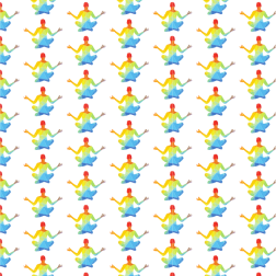 Yoga exercise seamless pattern