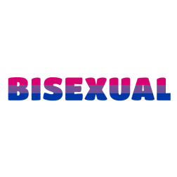 Bisexual pride flag word art