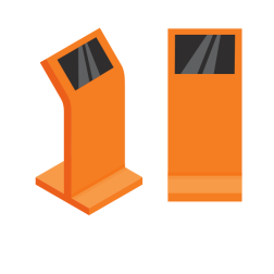 Advertising panel with screen