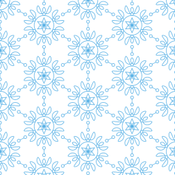 Blue floral ornament pattern