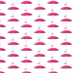 Pink umbrella seamless pattern