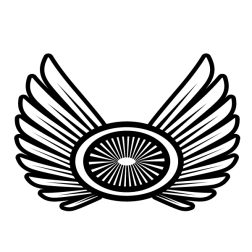 Wings motorbike symbol