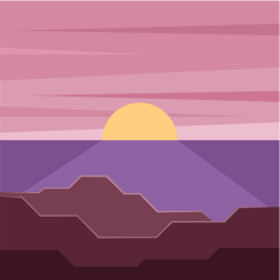 Sunset in the canyon