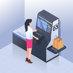 Cash register self-service