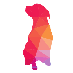 Dog silhouette pink pattern