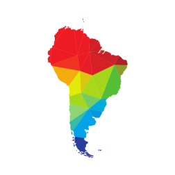 South America map color