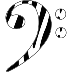 Clef F black and white pattern