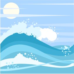 Blue sea wave