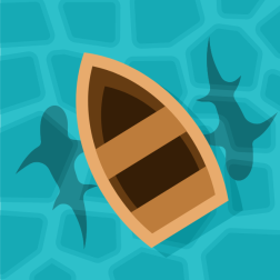 Boat among the sharks