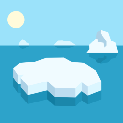 Iceberg in the sea