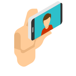 Selfie with a phone