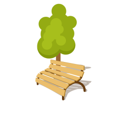 Wooden bench