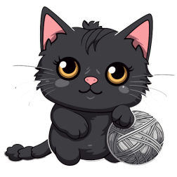 Chibi Cat with Yarn