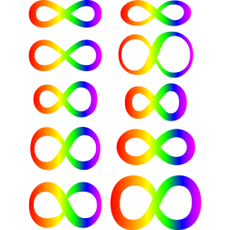 10 rainbow Autism Infinities