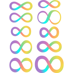 10 fancy Pastel Autism Infinities