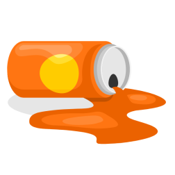 Orange juice in a can