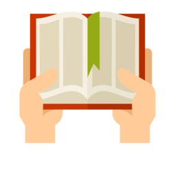 Holding an open book