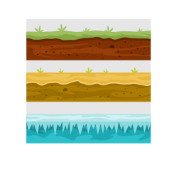 Various types of soil