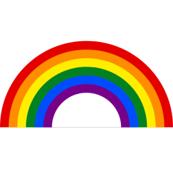 Rainbow pride clipart semicircle