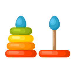 Colored toys