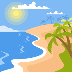 Exotic beach in the summer