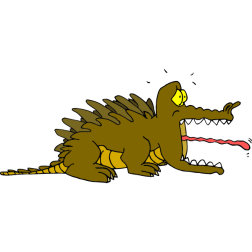 Shocked crocodile