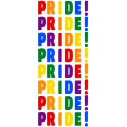 Pride banner transparent tall