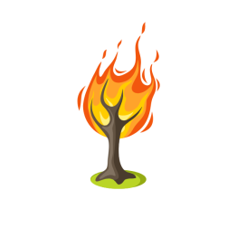 Burning tree