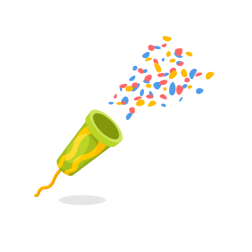 Colorful flapper confetti