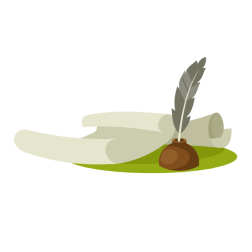 Quill and paper