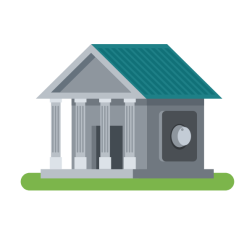 Bank building icon