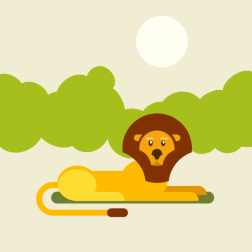 Lion relaxing