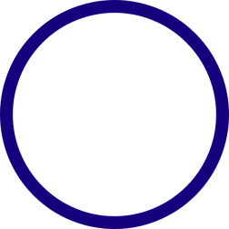 blue round frame